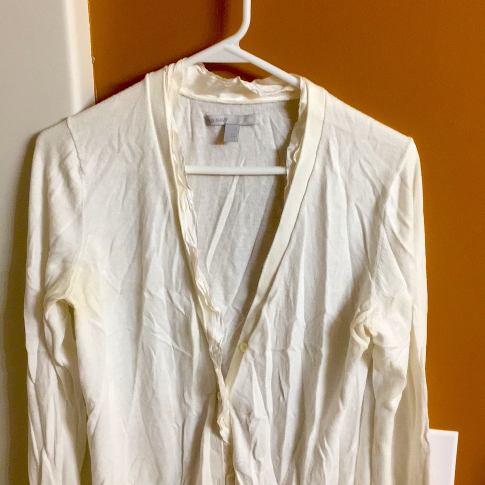 Old navy White cardigan L